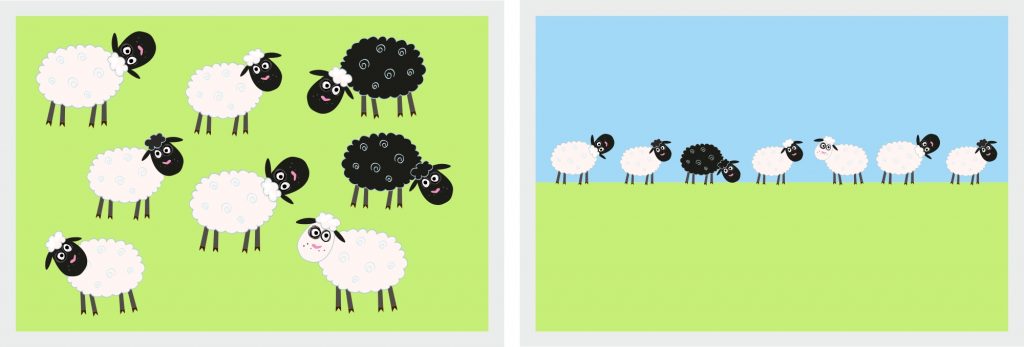 Illustration bildkomposition mönster genom upprepning