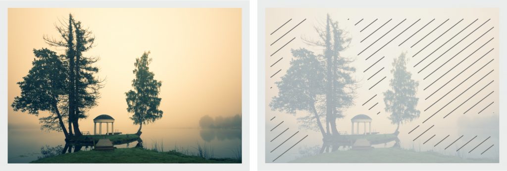 Bildkomposition - bakgrund dimma 